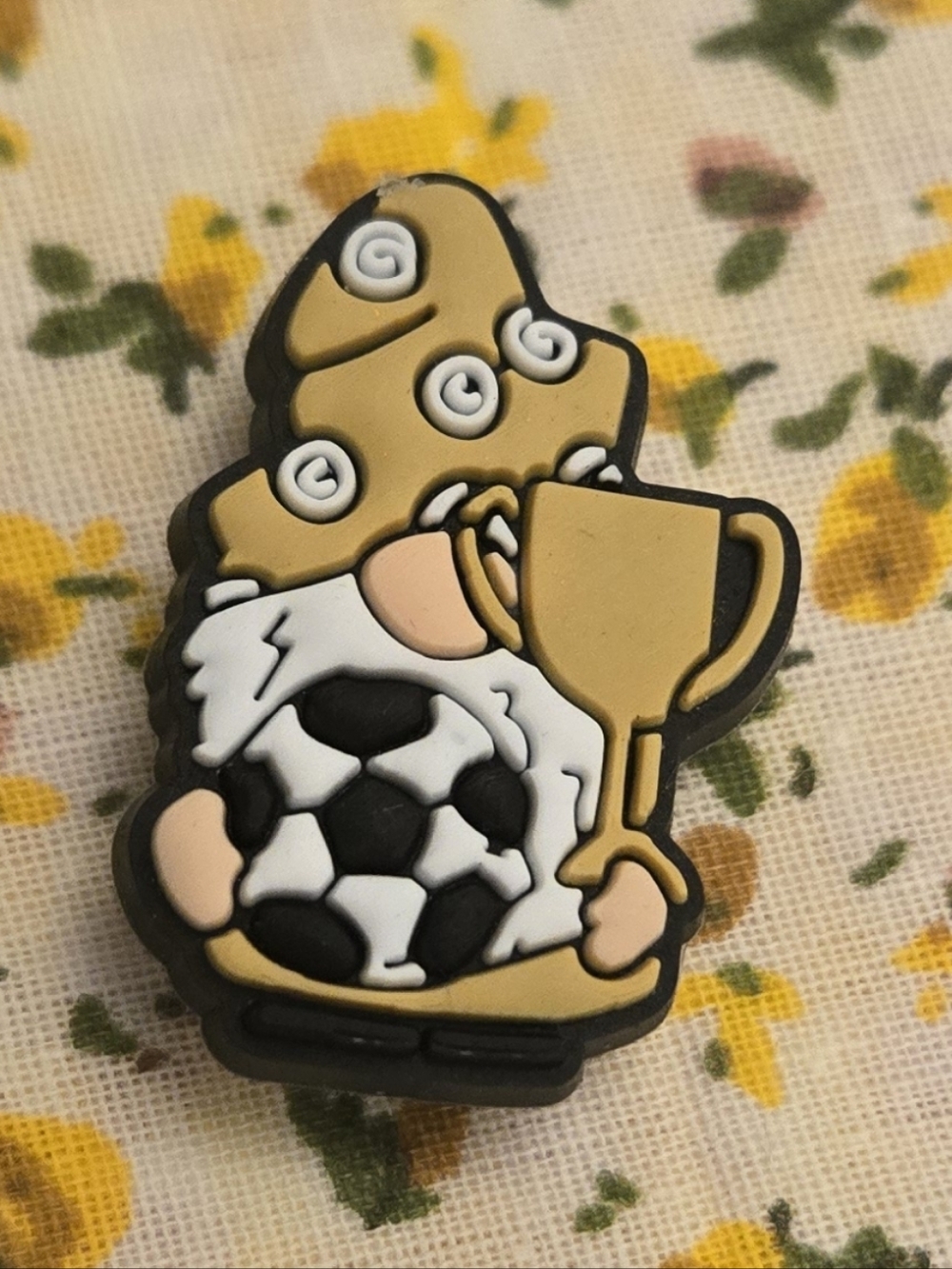 3/$10 Soccer Trophy Gnome Croc Charm